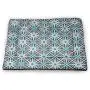 DayDayFun Geometric Pet Bed Ancestral Middle East Inspired Square Shapes with Diagonal Alignment Monochrome Easy-to-Clean Pet Mat Grey Beige