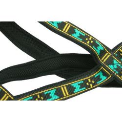 Weight Pulling Sledding Dog Harness X-Back Style Black/Green EXLarge, 27.5'' Neck Circumference