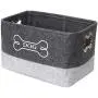 Geyecete Dog Toys Storage Bins Felt pet Baskets,Dog Toy Box Large with Designed Metal Bone-Shaped Handle,Organizer Storage Basket Stitching Geyecete Dog Toys Storage Bins Felt pet Baskets,Dog Toy Box Large with Designed Metal Bone-Shaped Handle,Organizer Storage Basket Stitching