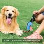 Outus 6 Pieces Dog Poop Bag Dispenser Dog Poop Bag Holder Leash Attachment Pet Waste Bag Dispenser Zippered Pouch Pet Poop Pickup Dispenser with Hook for Walking Running Hiking, Purple Blue Black