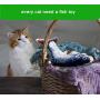 DPKISS Cat Kicker Toy Moving Fish 11'' with Realistic Tail Wagging Interactive Plush with USB Rechargeable Battery Fun Toy for Cat Exercise, Cat-Fish-Toy-Kitty-Interactive