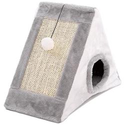 HELLEN Indoor Gates Small Cat Climbing Frame Summer Cat Scratch Board Cat Nest House Cat House Cat Bed Comfortable Villa Cats Grinding Claws Pet Toy Cat Toys Pet Bed Gray Size Optional 11.22