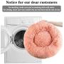Donut Dog Bed Pet Bed Faux Fur Cuddler Round Comfortable Washable Dog and Cat Plush Nest Cushion Bed Improve Pet Sleeping