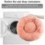 Donut Dog Bed Pet Bed Faux Fur Cuddler Round Comfortable Washable Dog and Cat Plush Nest Cushion Bed Improve Pet Sleeping