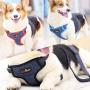 DYAprWu Denim Adjustable Dog Vest Harness & Leash Set Jean Step-in Harness Leash Set for Small Medium Puppies and Cats
