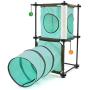 Kitty City Steel Claw Passage Cat Furniture Green, 2 levels