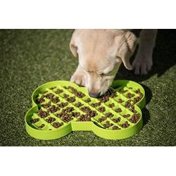 Hyper Pet Slow Feeder Dog Feeding Bowl, Green