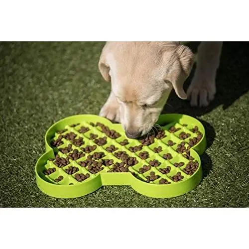 Hyper Pet Slow Feeder Dog Feeding Bowl, Green Hyper Pet Slow Feeder Dog Feeding Bowl, Green