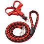 Dog Leash and Harness Set - Durable Dog Leash & Adjustable Cozy Dog Harness for Easy Control Small, Medium Dogs - Stops Dog from Pulling and Choking on Walks