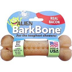 Pet Qwerks Alien BarkBone - for Aggressive Chewers, Made in USA
