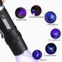 Blacklight UV Flashlight with 3 Watts UV LED,Black Filter Lens,Portable Waterproof Small Uv Light for UV Glue Curing, Pet Urine Detector Light, Leak Detector,Powered by AA (395nm)