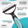 RUBOLD Dematting Tool for Dogs - Cat and Dog Brush for Shedding and Removing Mats - Undercoat Rake Comb for Safe and Gentle Grooming - Designed for Medium and Long Haired Cats Dogs and Every Other Pet