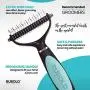 RUBOLD Dematting Tool for Dogs - Cat and Dog Brush for Shedding and Removing Mats - Undercoat Rake Comb for Safe and Gentle Grooming - Designed for Medium and Long Haired Cats Dogs and Every Other Pet