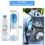Dioxide Portable Dog Water Bottle Dispenser,2 in 1 Pet Water and Food Bottle Leak Proof for Pets Outdoor Walking, Hiking, Travel,Food Grade Plastic (Blue)