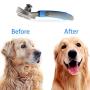 Cat Hair Removal Brush DMSL Self Cleaning Slicker, Dog Grooming Comb Spring Button Shedding Brush for Matted Hair and Massage, with 2 Molar Ropes