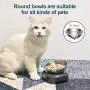 EZMioo Elevated Cat Bowls with 1 Stainless Steel Bowls, 15° Tilted Raised Cat Food and Water Bowls, Stress Free Food Grade Material, Nonslip No Spill Pet Feeding Bowls for Cat and Small Dogs EZMioo Elevated Cat Bowls with 1 Stainless Steel Bowls, 15° Tilted Raised Cat Food and Water Bowls, Stress Free Food Grade Material, Nonslip No Spill Pet Feeding Bowls for Cat and Small Dogs
