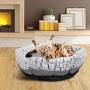Dog Bed - Hexagon Pet Bed - Machine Washable - Ultra Soft Fabric - Gray