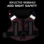 PAWABOO Service Dog Vest Harness, Premium Durable Heavy Duty Soft Padded Reflective Dog Vest Harness with 2 Removable Hook and Loop Patches, Strong PVC Handle on Top