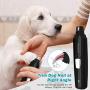 Dog Nail Grinder, Low Noise 2-Speed Pet Nail Grinder Dog Nail Trimmer 3 Ports Electric Rechargeable Painless Paws Grooming & Smoothing for Small Medium Large Dogs & Cats