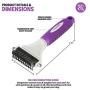 Poodle Pet Dematting Comb for Dogs – Handheld Undercoat Dematter Rake Grooming Tool for Long or Short Hair