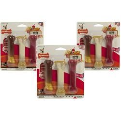 Nylabone 3 Pack of Flavor Frenzy Power Chew Triple Packs, Wolf, Chili Cheese Dog, Buttered Popcorn and Slushy Flavored Dog Toys