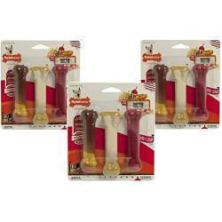 Nylabone 3 Pack of Flavor Frenzy Power Chew Triple Packs, Wolf, Chili Cheese Dog, Buttered Popcorn and Slushy Flavored Dog Toys