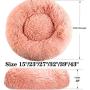 Donut Dog Bed Pet Bed Faux Fur Cuddler Round Comfortable Washable Dog and Cat Plush Nest Cushion Bed Improve Pet Sleeping