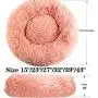 Donut Dog Bed Pet Bed Faux Fur Cuddler Round Comfortable Washable Dog and Cat Plush Nest Cushion Bed Improve Pet Sleeping