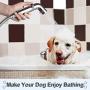 YDmeet Dog Shower Attachment, Pet Shower Sprayer for Dog Washing and Pet Bathing with Brass Shower Arm Diverter, Hand Shower Sprayer, Long Shower Hose and Shower Holder Bracket(Chrome Plated)