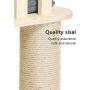 Cat Tower, Wooden Cat Condo, 3 Level Kitten Cat Tree, with Scratching Board & Post, Arched Pet Bed, Cozy Mat, Pet Furniture with Platform
