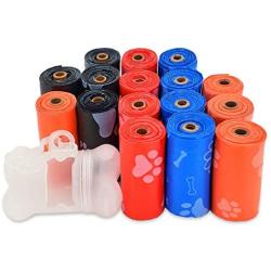 Best Pet Supplies Dog Poop Bags for Waste Refuse Cleanup, Doggy Roll Replacements for Outdoor Puppy Walking and Travel, Leak Proof and Tear Resistant, Thick Plastic - Mixed Colors, 240 Bags