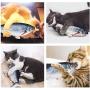 3 Pack Flopping Fish Cat Toy,Electric Moving Realistic Simulation Fish, Wiggle Fish Catnip Kicker Toys, Motion Kitten Toy, Plush Fun Interactive Pets Pillow Chew Bite Kick Supplies for Cat Exercise