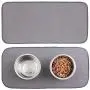 mDesign Premium Quality Microfiber Polyester Pet Food and Water Bowl Feeding Mat for Cats - Ultra Absorbent Reversible Placemat - Folds for Compact Storage - Small, 2 Pack - Pewter Gray/Ivory mDesign Premium Quality Microfiber Polyester Pet Food and Water Bowl Feeding Mat for Cats - Ultra Absorbent Reversible Placemat - Folds for Compact Storage - Small, 2 Pack - Pewter Gray/Ivory