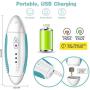 BOSI Dog Nail Grinder, Professional Low Noise Pet Nail Clipper with LED Light, 3-Speeds Electric Pet Nail Trimmer Painless Paws Grooming & Smoothing for Small Medium Large Dogs & Cats (Sky-Blue)