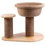Small Cat Tree, Cat Tower, Sisal Scratching Post, Pet Activity Center, with Platform and Sleep Basket, Sturdy Wooden Base Board