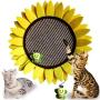 GiftParty Cat Scratching Pad, Sunflower Cat Scratcher Pad for Kitty, Natural Sisal Scratcher Board for Kitten & Cat, Furniture Interactive Activity Play Toy, 14 Inch
