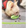 Emoly Upgraded Dog Treat Toy Food Dispensing Training Ball, Tooth Cleaning Chew Toy for Small Medium Dogs IQ Interactive Puppy Depressing Toys, Pet Bad Breath Cleaning Toy - Green