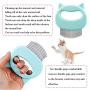 3 Pieces Pet Hair Removal Comb,Cat Comb Massager Relaxing Pet Brush,Pet Fur Grooming Brush for Removing Knots Tangles Fur,DeShedding Tool for Rabbits, Cats, Dogs (blue&pink&green)