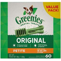 Greenies Original Petite Natural Dental Dog Treats (15 - 25 lb. dogs)