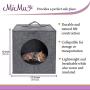 MiMu Cozy Cat Bed Cave - Large Cat Bed Hideouts with Felt Cat Cube Insert Pillow, Covered Cat Bed Box Shaped Cat Hut