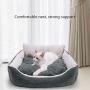 ZXWCYJ Pet Beds, Small Dog Bed & Cat Bed, Warming Cozy Soft Comfort Bed for Cats, Cat Kennel Bed, with Cushion Detachable,Light Gray,6455 22.5cm