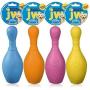 JW Pet- iSqueak Bouncin Bowlin Pin Dog Toy, (Assorted Colors) 1 Unit