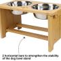 HTB Elevated Dog Bowls,Raised Dog Bowl Stand Feeder with 2 Stainless Steel Bowls,Dog Cat Pet Food Water Bowls