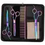 Mogoko Dog Cat Grooming Scissors Comb Set,Professional Pet Curved Shears Straight Thinning Scissors Kit Mogoko Dog Cat Grooming Scissors Comb Set,Professional Pet Curved Shears Straight Thinning Scissors Kit