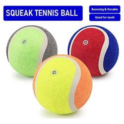 ZITION 3 Pack Squeak Dog Toy Tennis Balls