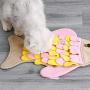 ocijf179 Sniffing Mat Fish Shape Sniffing Mat Food Slow Feeding Release Stress Pet Dog Cat Blanket Toy - Pink