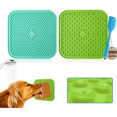 KILIN Dog Lick Mat 3Pack,Dog Washing Distraction Device,Calming Mat for Dog Anxiety Relief,8.2'' Large Dog Lick Pad with 72 Super Suction Perfect for Pet Bathing,Grooming,and Dog Training