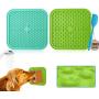 KILIN Dog Lick Mat 3Pack,Dog Washing Distraction Device,Calming Mat for Dog Anxiety Relief,8.2'' Large Dog Lick Pad with 72 Super Suction Perfect for Pet Bathing,Grooming,and Dog Training