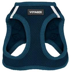 Best Pet Supplies Voyager Step-in Air Dog Harness - All Weather Mesh, Step in Vest Harness for Small and Medium Dogs, Blue (Matching Trim), S (Chest: 14.5-17'') (207-BUW-S)