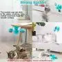 Cat Toys, Interactive Windmill Cat Toy Turntable Teasing Chew Toy Catnip Kitty Toys for Indoor Cats, Funny Kitten Toys Cat Scratching Massage Tickle Hair Brush Toothbrush w/ Suction Cup & Led Ball